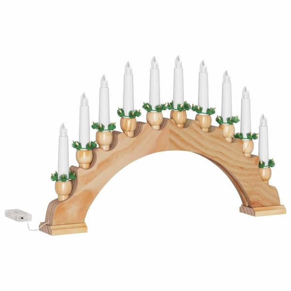Julbåge med 10 LED-ljus LED-lampor Varmvit 47 x 5 x 29 cm