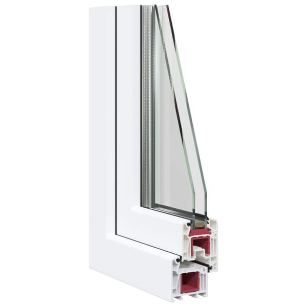 Källarfönster RISOR Vit 110 x 50 cm PVC och glas
