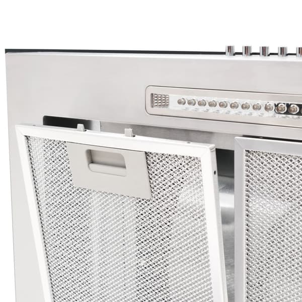 Väggmonterad köksfläkt 90 cm rostfritt stål 756 m³/h LED