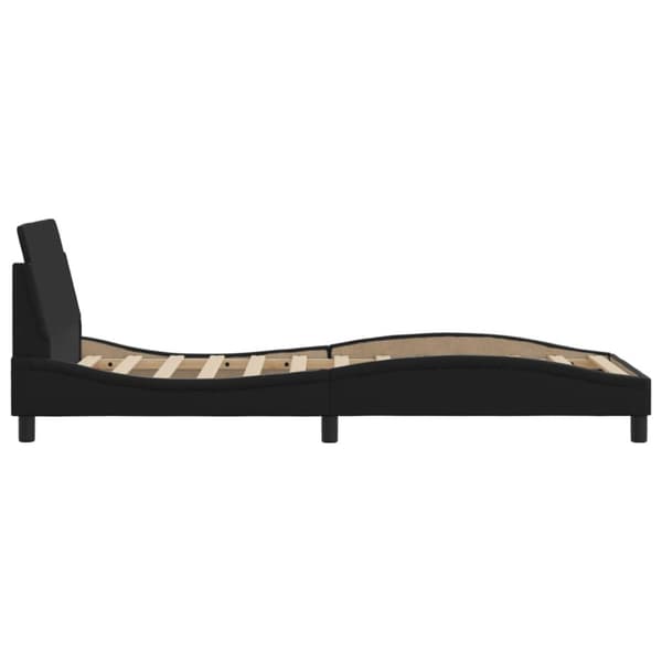 Bed Frame "Dover" Black 90x200 cm Faux Leather
