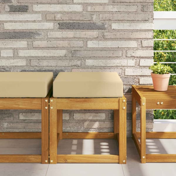 Utomhus sitskudde Beige 40 x 40 x 8 cm 100% Polyester