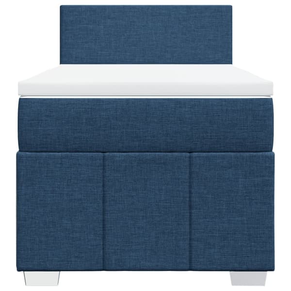 Ramsäng med madrass blå 90x200 cm tyg