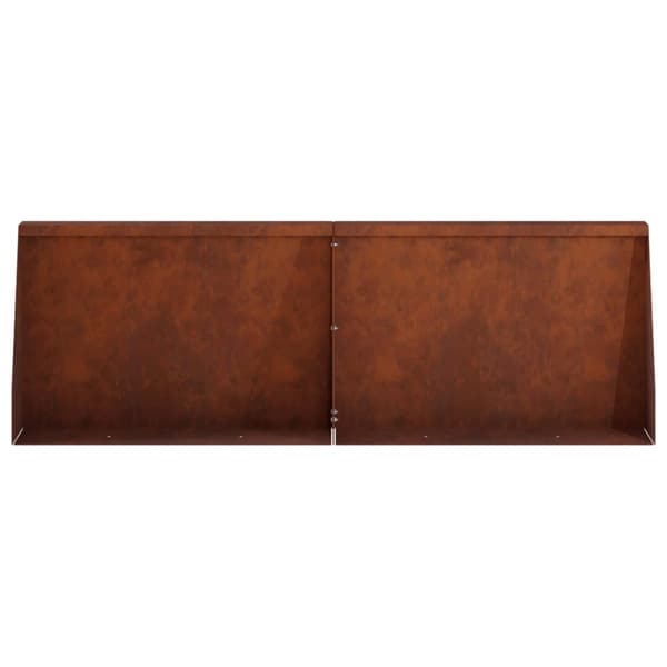 Stödvägg 2 st 60 x 12 x 40 cm Väderbeständig stål Rostig