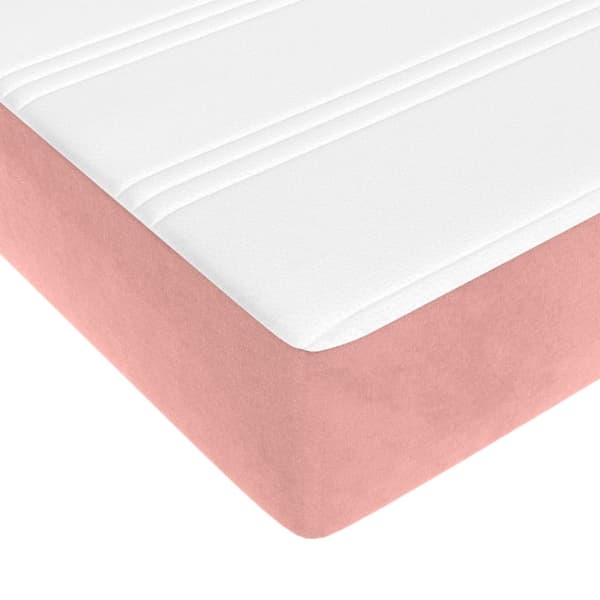 Pocketresårmadrass medium rosa 180x200x20 cm sammet