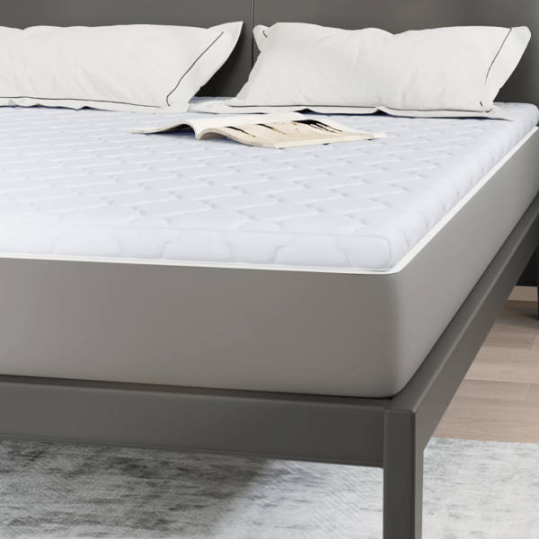 Kokostopper Vit 160 x 200 cm Jacquardtyg