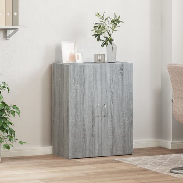 Dokumentskåp grå sonoma 60x32x77,5 cm konstruerat trä