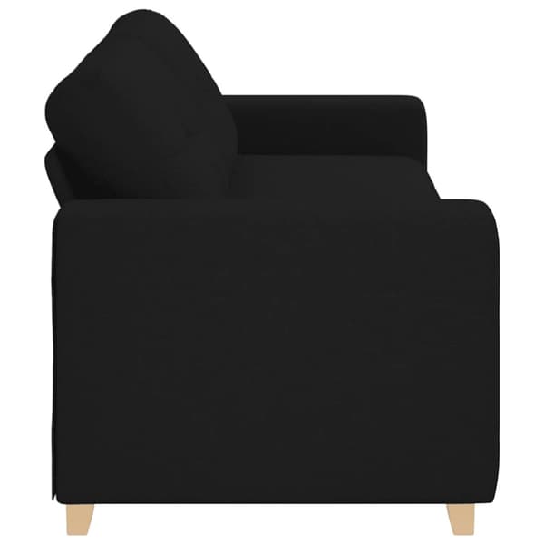 3-sitssoffa svart 220x78x80 cm tyg