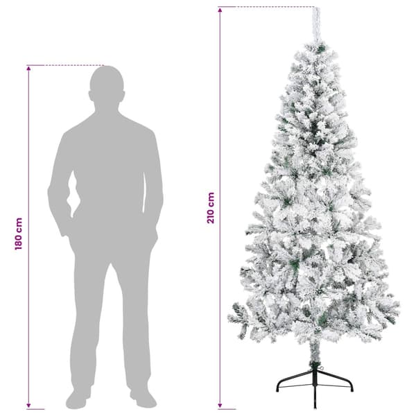 Plast Hingad Julgran 210 cm 300 LED-lampor Varmvit