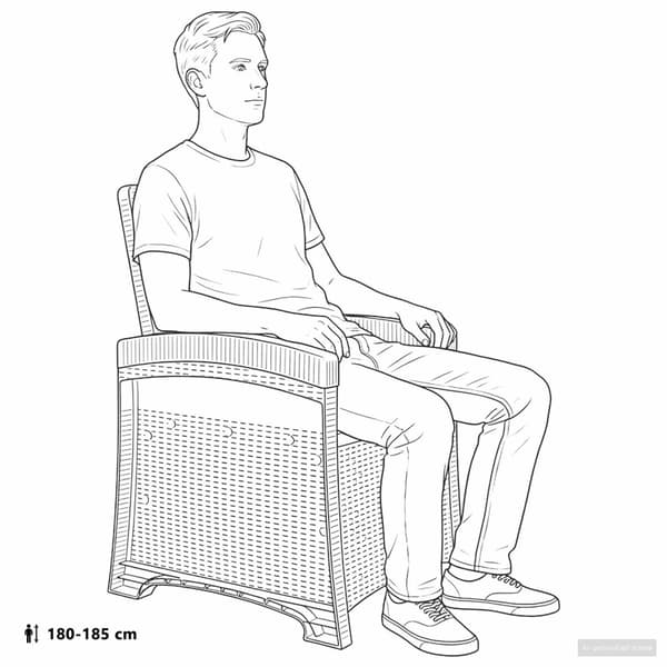 Reclining gardenstol i rottinglook 2 pcs Ljusgrå PP