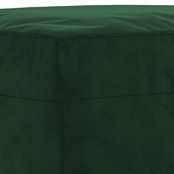 Fotpall mörkgrön 70x55x41 cm sammet