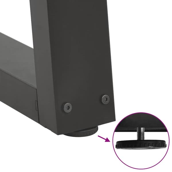 Matbordsben V-formade 2 st antracit 90x(72-73,3) cm stål