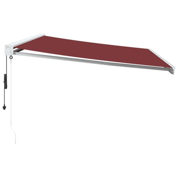 Markis automatiskt infällbar vinröd 500x300 cm