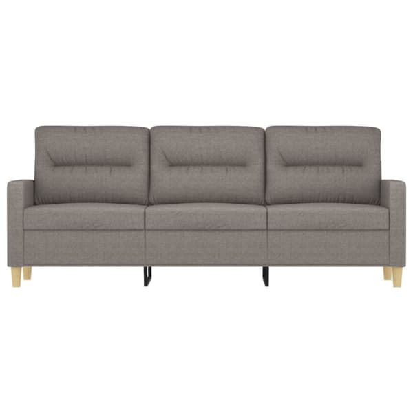 3-sitssoffa taupe 180 cm tyg