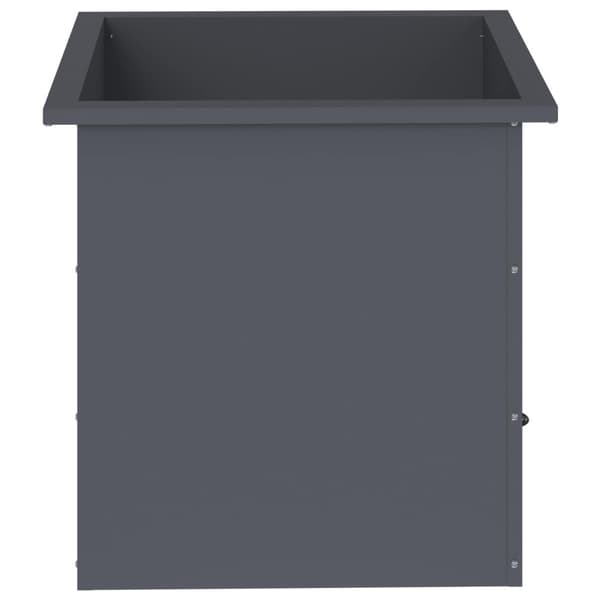 Odlingslåda med LED 2 st Antracit 50 x 50 x 48 cm Stål