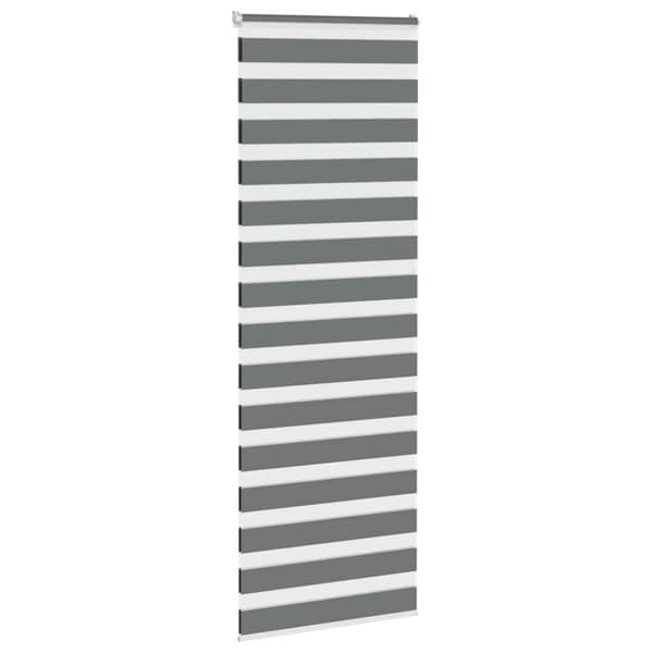 Rullgardin zebra mörkgrå 90x230 cm tyg bredd 85,9 cm polyester