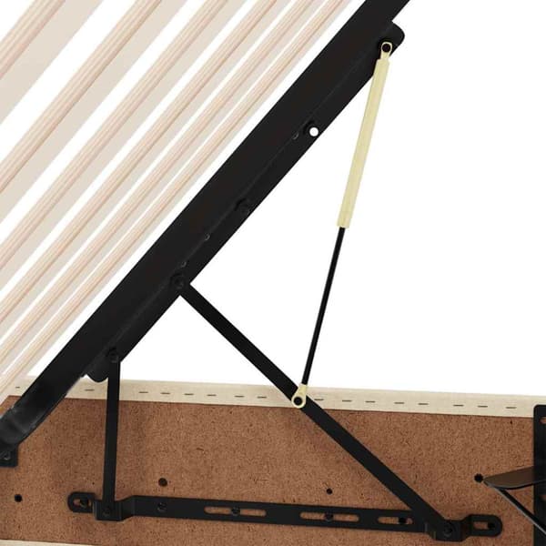 Förvaringssäng med madrass Kräm 120 x 200 cm Polyester