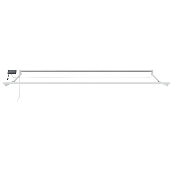 Manuell utdragbar markis med LED-lampor 4 x 2 m