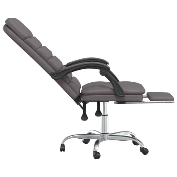 Massagestol med vilstol grå konstläder