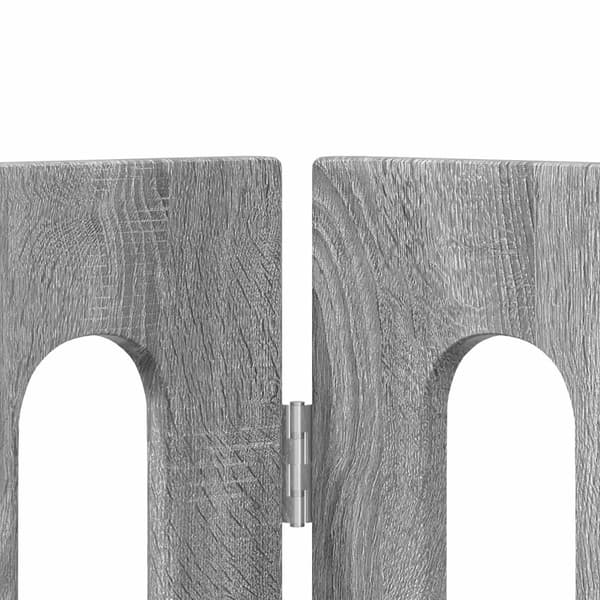 Fällbar husdjursgrind 2 pcs Grå Sonoma 100,5 x 38 x 90 cm