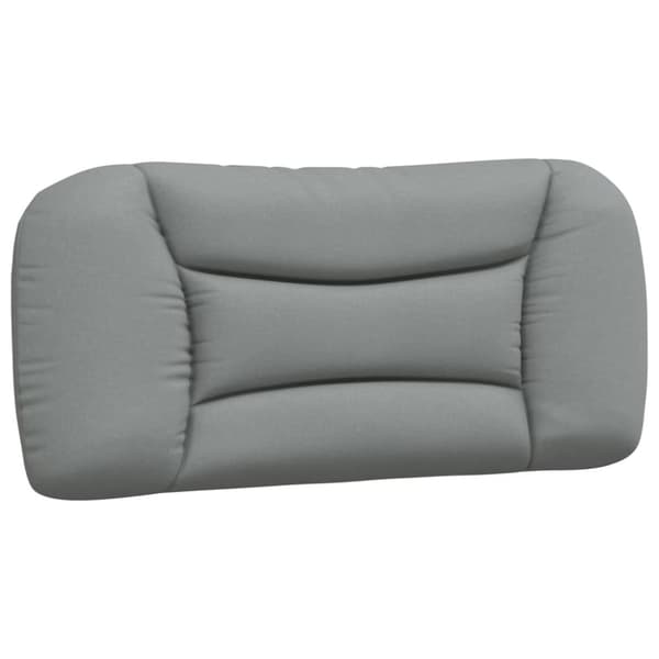 Bed Frame with LED without Mattress "Hvar" Light Grey 90x200 cm Fabric