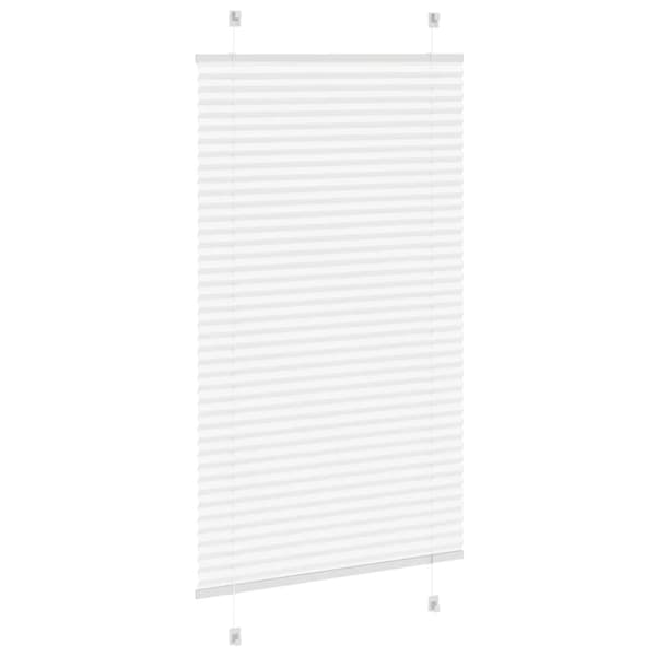 Plisserad persienn vit 80x100 cm tyg bredd 79,4 cm polyester