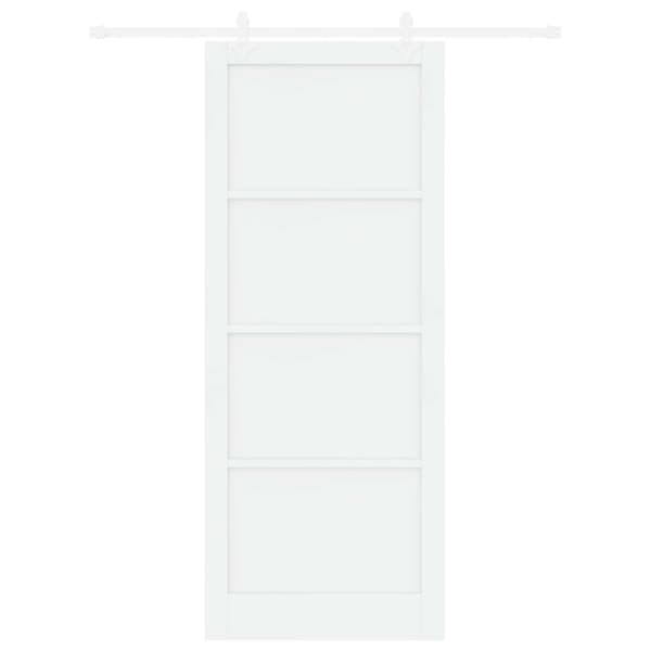 Skjutdörr 93 x 232 cm Konstruerat trä Vit