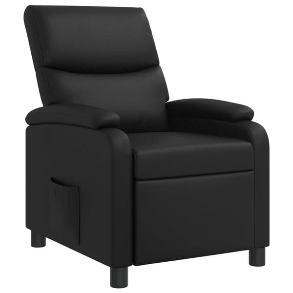 Recliner Svart Konstläder