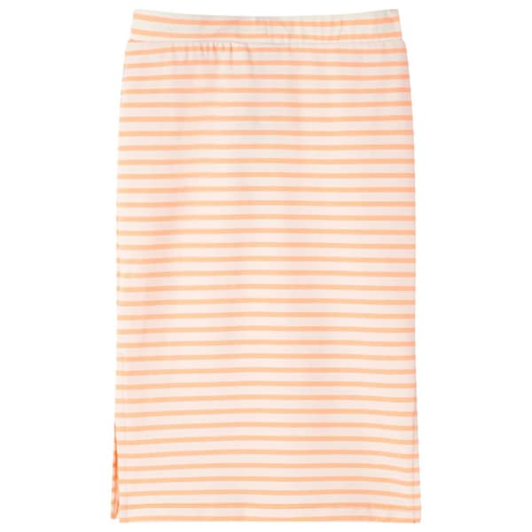 Rak kjol med ränder för barn fluorescerande orange 140