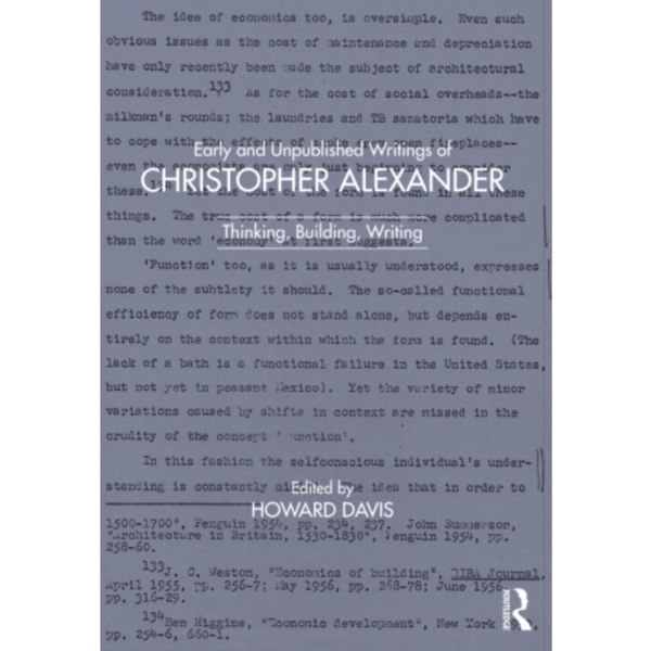 Early and Unpublished Writings of Christopher Alexander (häftad, eng)