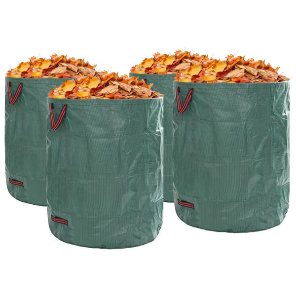 Trädgårdsavfallspåsar 4 pcs Grön 79 x 79 x 99,5 cm Polypropylen