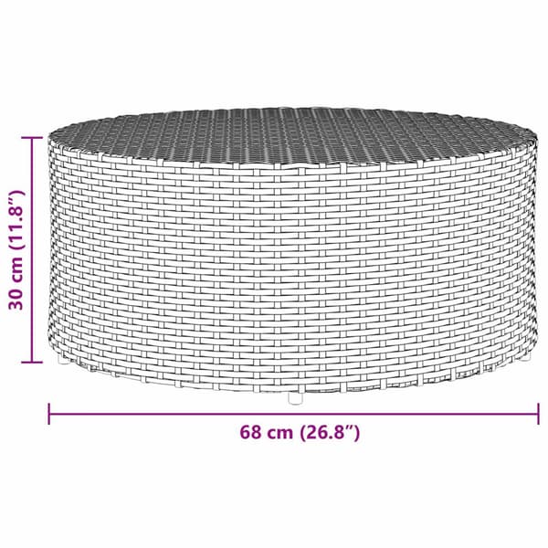 Utomhus Soffbord Grå Ø 68 x 30 cm konstrotting