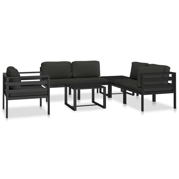 Mittensits till modulsoffa med dynor aluminium antracit