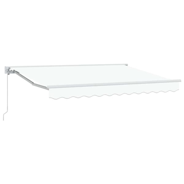Manuell Utdragbar Markis Vit 3 x 2,5 m