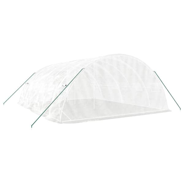 Växthus med stålram vit 30 m² 6x5x2,3 m