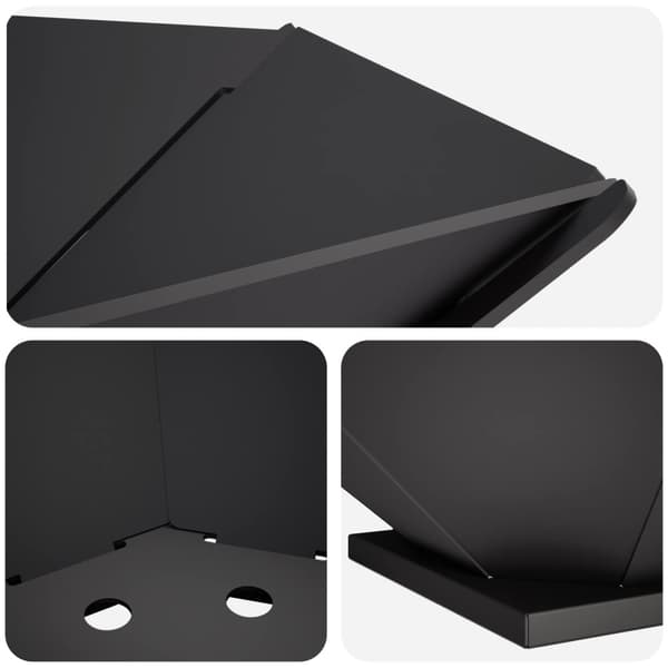 Eldstad Svart 70,5 x 70,5 x 21,5 cm Stål