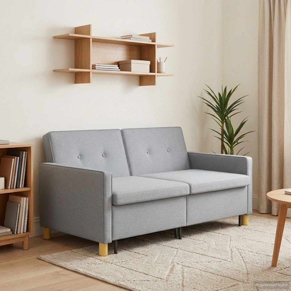Pull Out Sofa Bed Ljusgrön Tyg