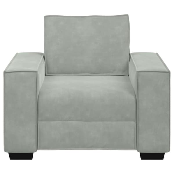 Soffstol ljusgrå 100x78x84 cm sammet