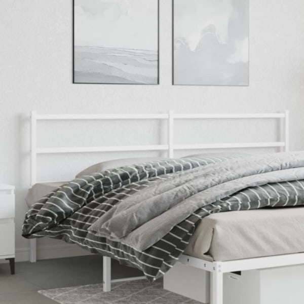 Huvudgavel metall vit 180 cm