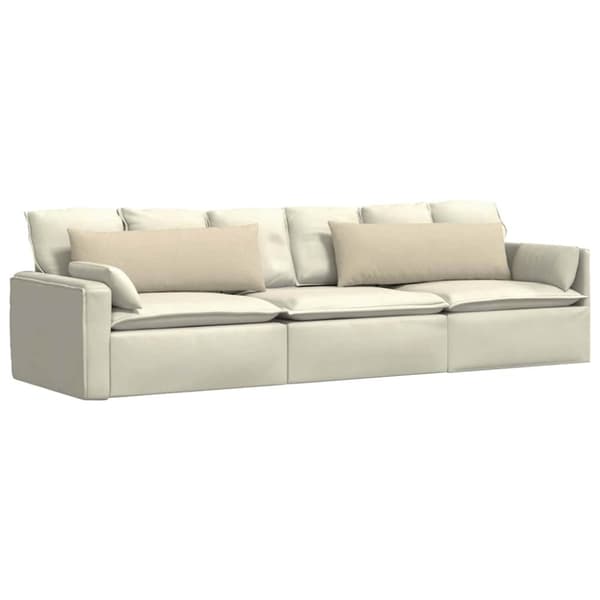 Sofakuddar 2 pcs Kräm 120 x 40 cm tyg