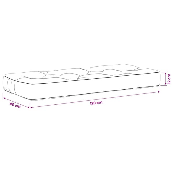 Pallkudd VIANEN 100% Polyester Blå 120 x 40 x 12 cm