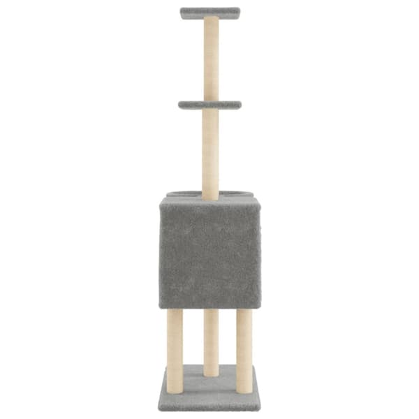 Klösträd med sisalpelare ljusgrå 145 cm