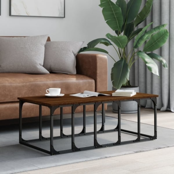 Soffbord brun ek 100x50x35,5 cm konstruerat trä