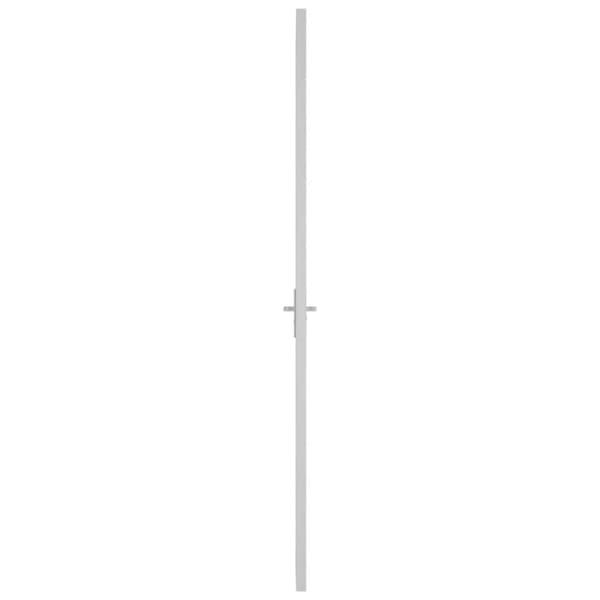 Innerdörr 93x201,5 cm vit ESG-glas och aluminium