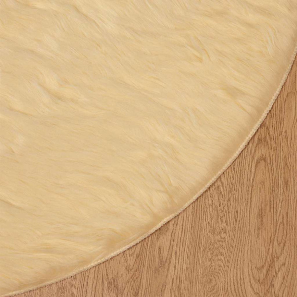 Fuskfäll matta TAFALLA Gräddvit Ø 200 cm Polyester