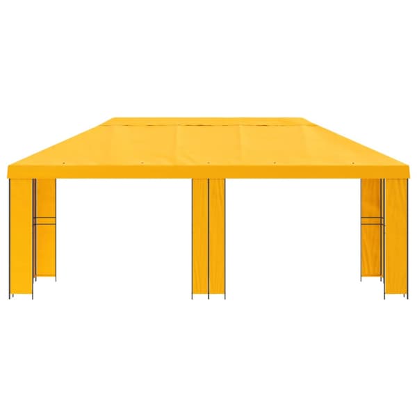 Trädgårdsgazebo 6 x 3 m Gul Polyester och Stål 190
