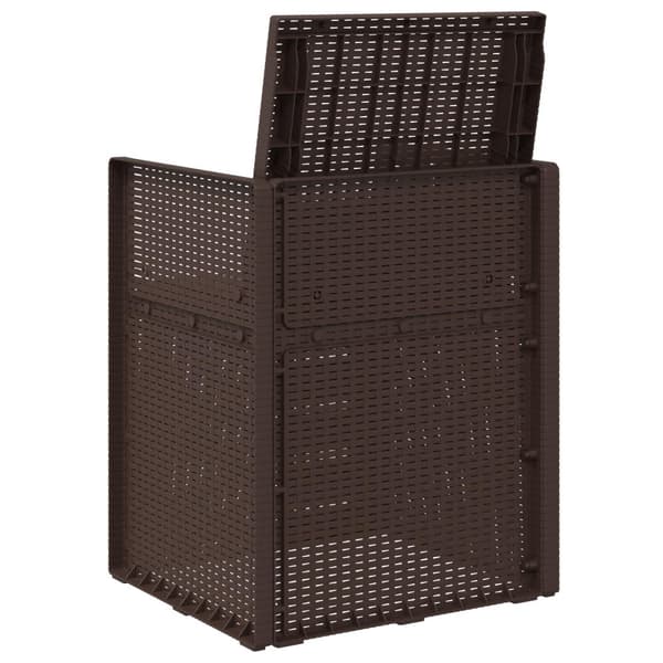 Trädgårdsmatstolar 2 pcs Brun och taupe PP