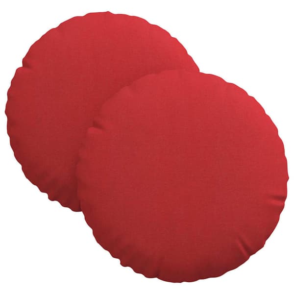 Sittkuddar 2 pcs Röd Ø30 x 13 cm tyg