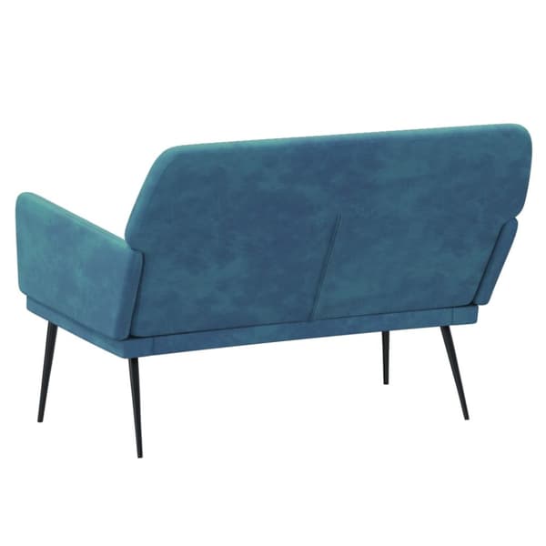 Bänk blå 108x79x79 cm sammet