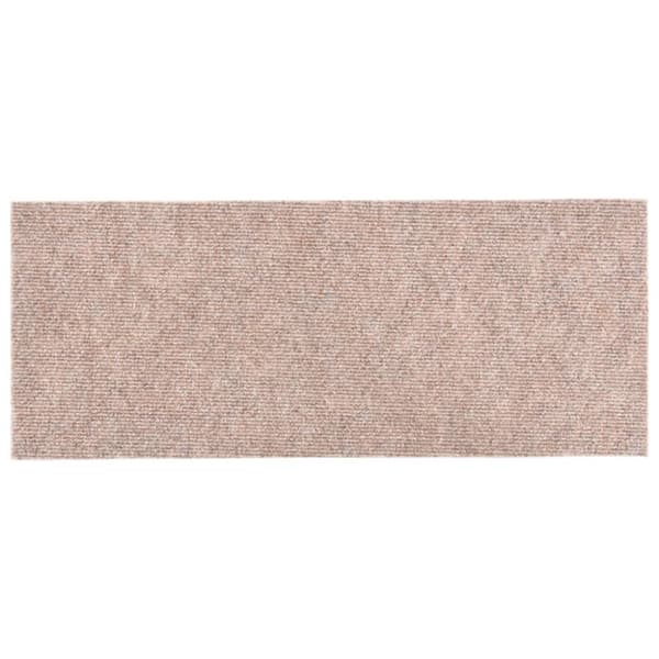 Trappmattor självhäftande 15 st 60x25 cm ljusbruna rektangulära