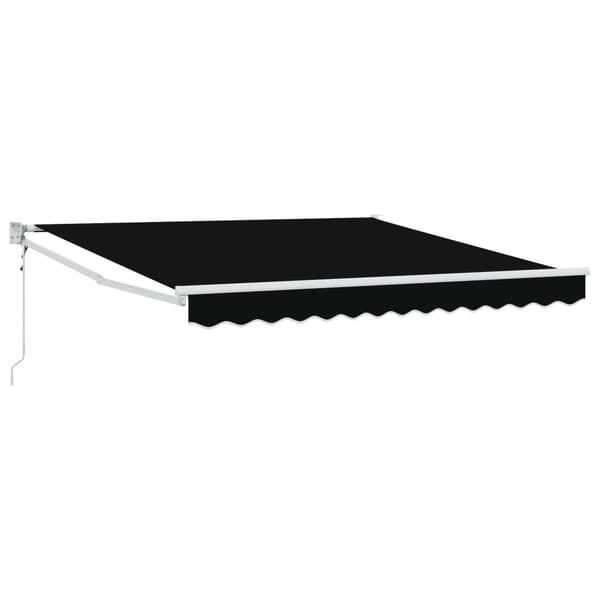 Utfällbar markis Svart 350 x 250 cm tyg